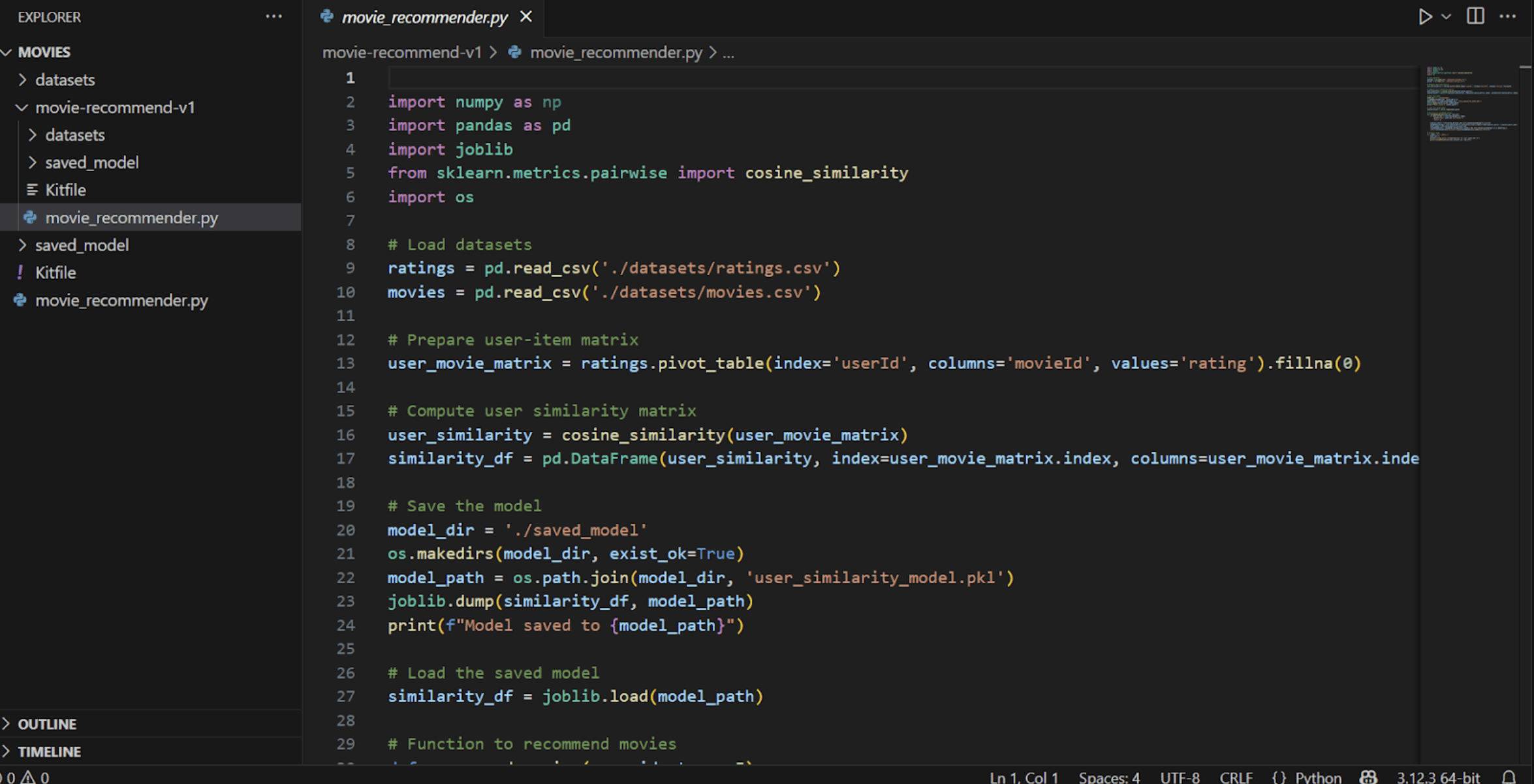 Viewing your Python file in VS Code